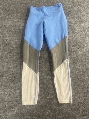 Fabletics Leggings Women XS Blue Color Block Yoga Pants Workout N143